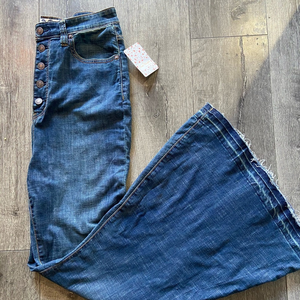 Free people wide leg jeans
